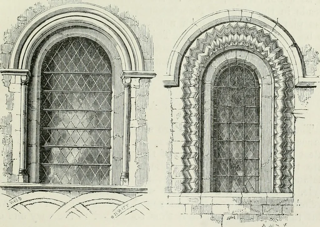 An illustration from An attempt to discriminate the styles of architecture in England, from the conquest to the reformation : with a sketch of the Grecian and Roman orders, 1881, leaf 72