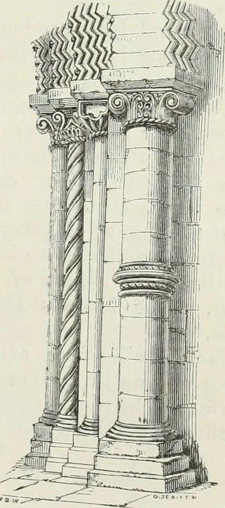 An illustration from An attempt to discriminate the styles of architecture in England, from the conquest to the reformation : with a sketch of the Grecian and Roman orders, 1881, leaf 78