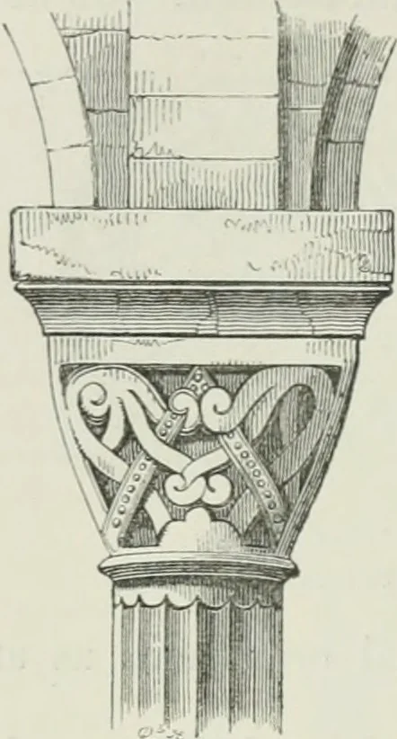 An illustration from An attempt to discriminate the styles of architecture in England, from the conquest to the reformation : with a sketch of the Grecian and Roman orders, 1881, leaf 87