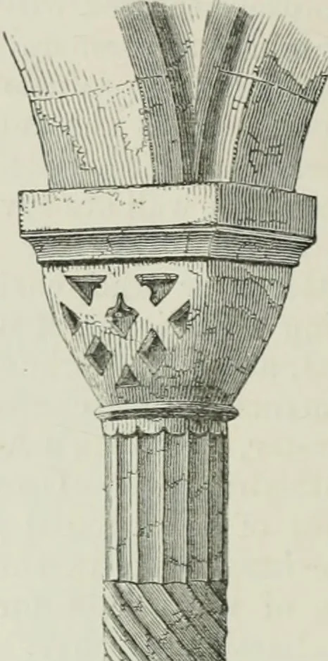 An illustration from An attempt to discriminate the styles of architecture in England, from the conquest to the reformation : with a sketch of the Grecian and Roman orders, 1881, leaf 87