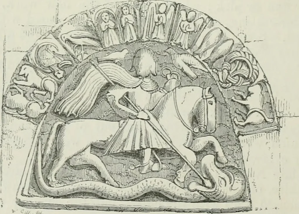 An illustration from An attempt to discriminate the styles of architecture in England, from the conquest to the reformation : with a sketch of the Grecian and Roman orders, 1881, leaf 87