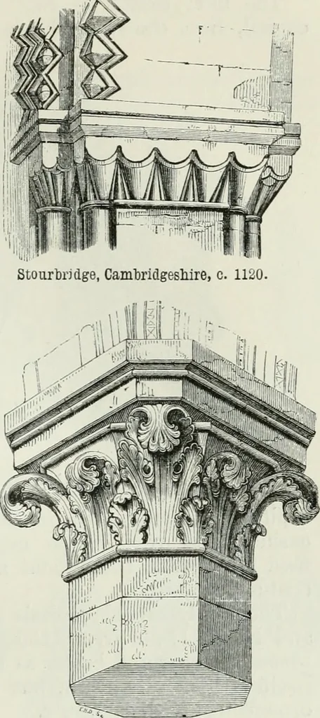 An illustration from An attempt to discriminate the styles of architecture in England, from the conquest to the reformation : with a sketch of the Grecian and Roman orders, 1881, leaf 90