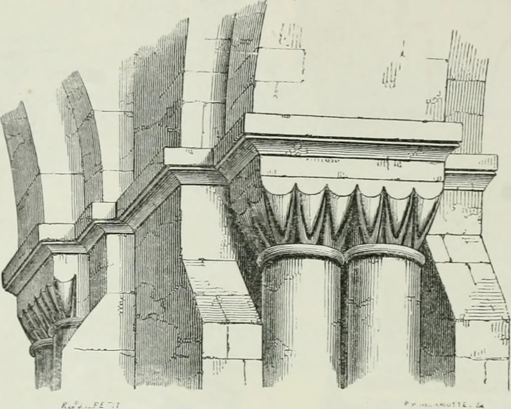 An illustration from An attempt to discriminate the styles of architecture in England, from the conquest to the reformation : with a sketch of the Grecian and Roman orders, 1881, leaf 91