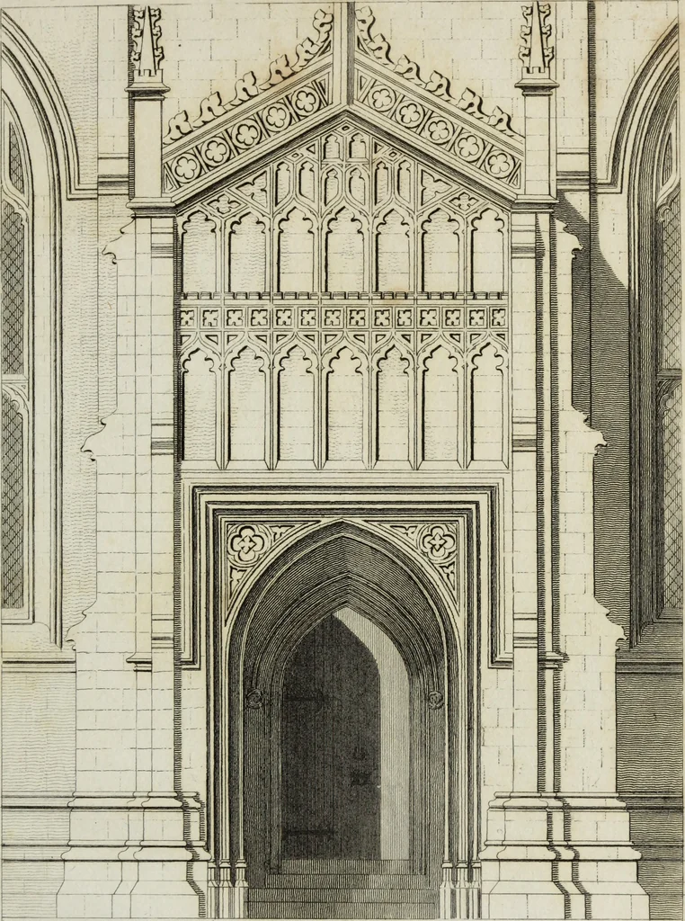 An illustration from An attempt to discriminate the styles of English architecture, from the Conquest to the Reformation; with notices of eight hundred English buildings: preceded by a sketch of the Grecian and Roman orders, 1819, leaf 224