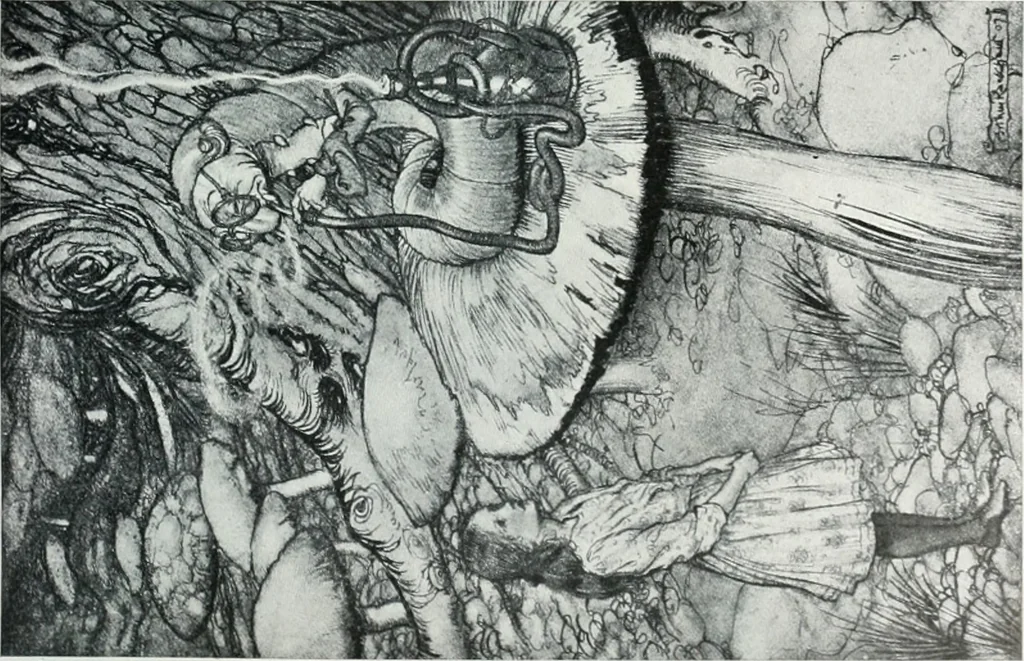 An illustration from Attraverso gli albi e le cartelle : sensazioni d'arte, 1904, leaf 122