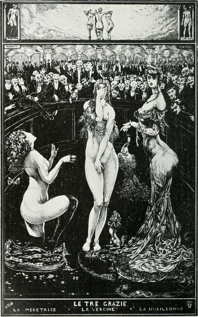 An illustration from Attraverso gli albi e le cartelle : sensazioni d'arte, 1904, leaf 133