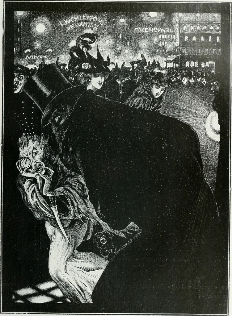 An illustration from Attraverso gli albi e le cartelle : sensazioni d'arte, 1904, leaf 144