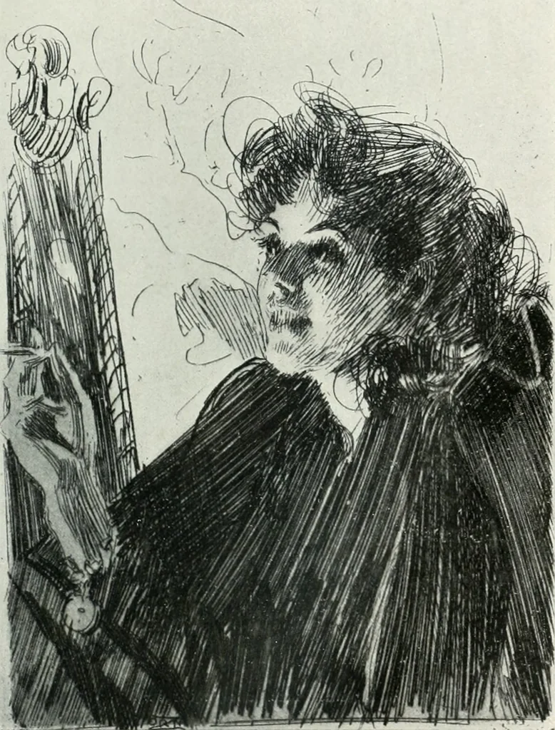 An illustration from Attraverso gli albi e le cartelle : sensazioni d'arte, 1904, leaf 176