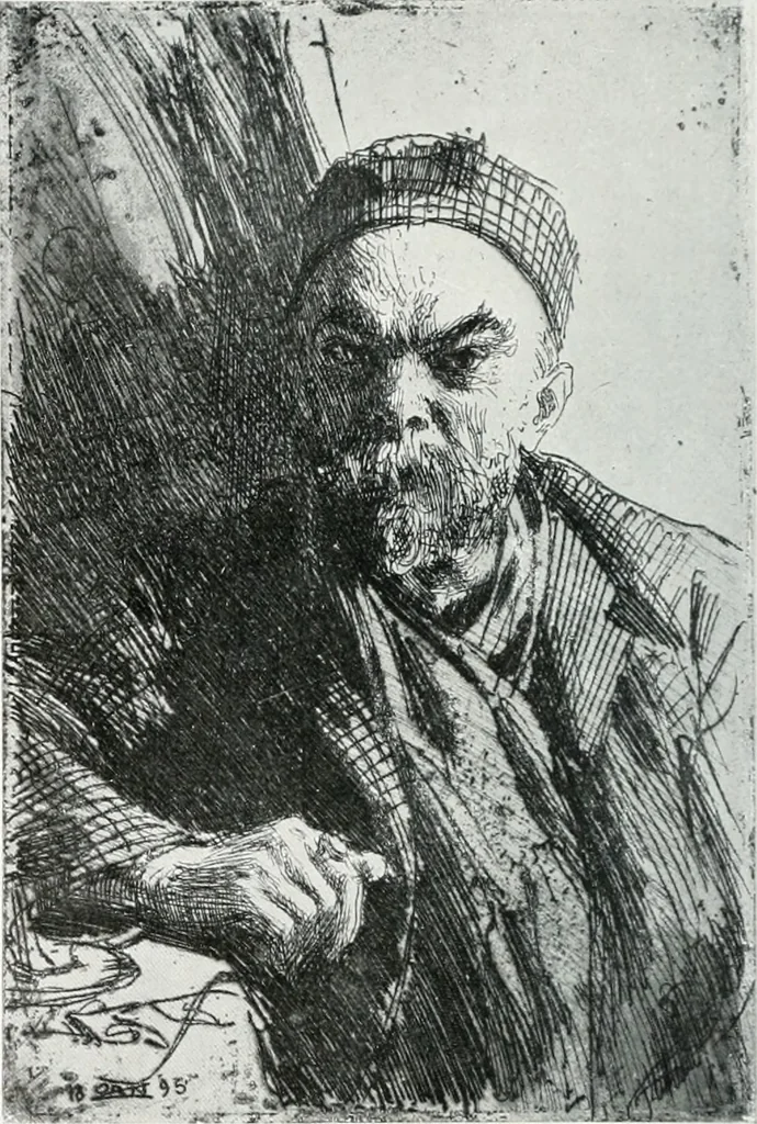 An illustration from Attraverso gli albi e le cartelle : sensazioni d'arte, 1904, leaf 185