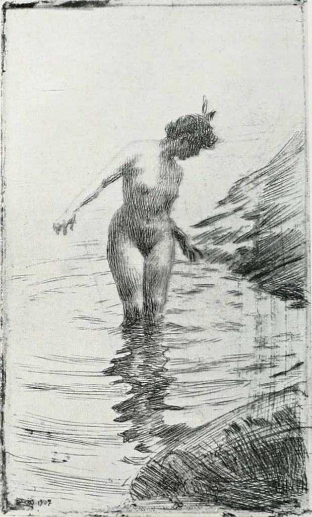 An illustration from Attraverso gli albi e le cartelle : sensazioni d'arte, 1904, leaf 189