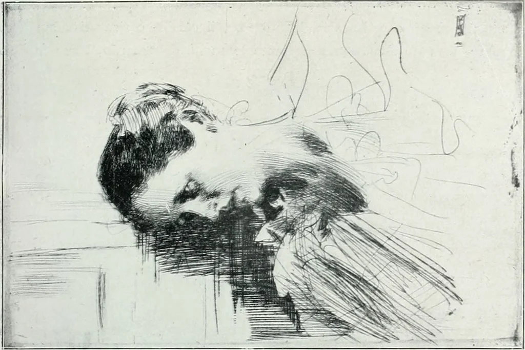 An illustration from Attraverso gli albi e le cartelle : sensazioni d'arte, 1904, leaf 192