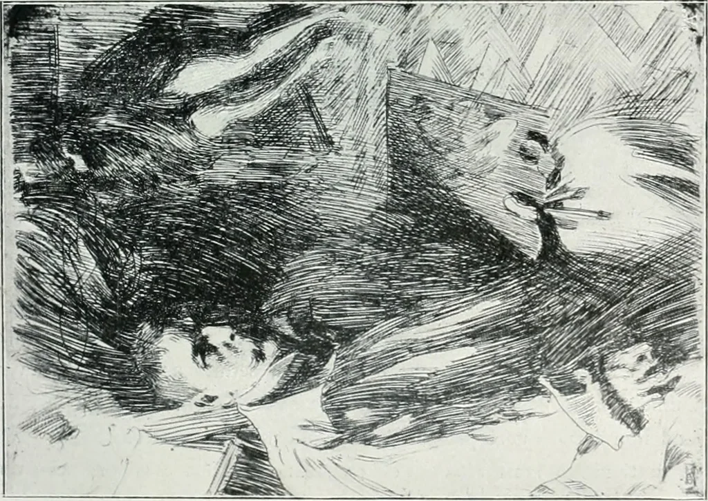 An illustration from Attraverso gli albi e le cartelle : sensazioni d'arte, 1904, leaf 192