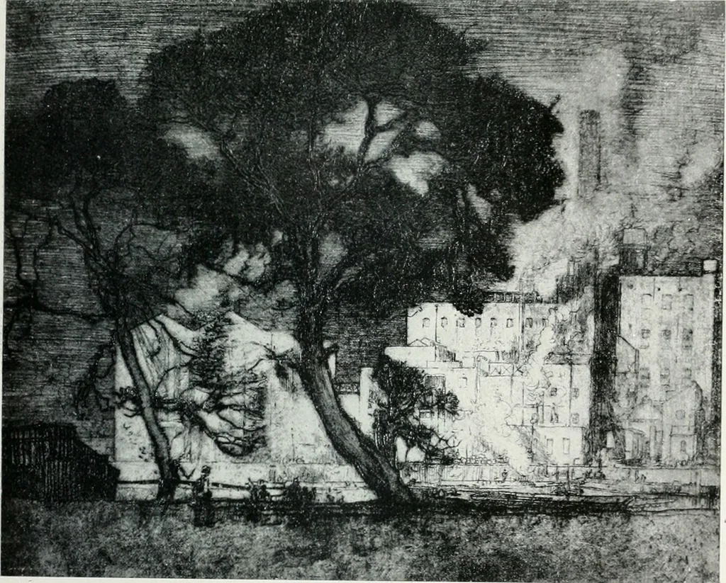 An illustration from Attraverso gli albi e le cartelle : sensazioni d'arte, 1904, leaf 206