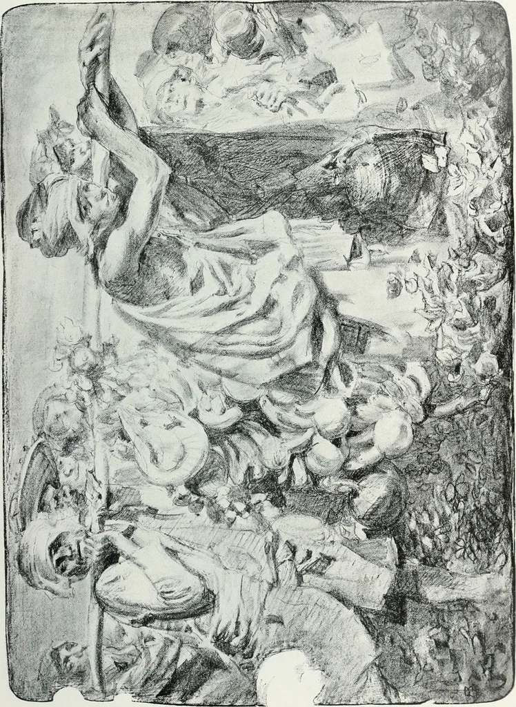 An illustration from Attraverso gli albi e le cartelle : sensazioni d'arte, 1904, leaf 216