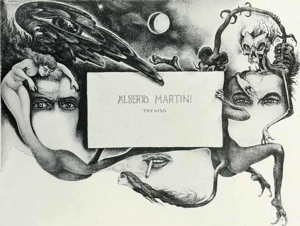 An illustration from Attraverso gli albi e le cartelle : sensazioni d'arte, 1904, leaf 288