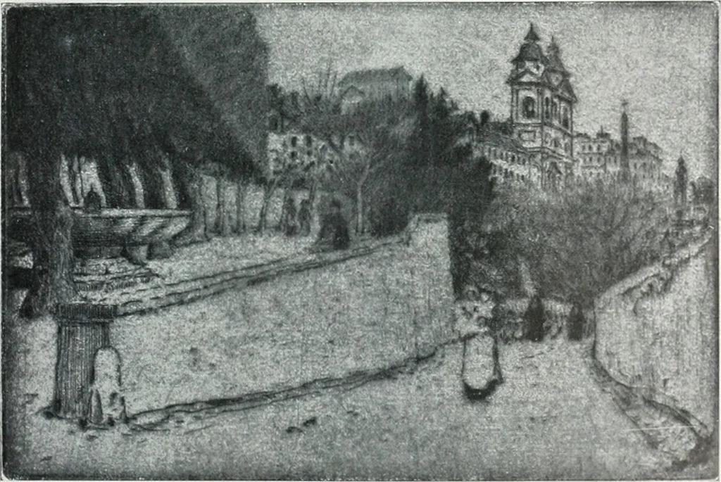 An illustration from Attraverso gli albi e le cartelle : sensazioni d'arte, 1904, leaf 38