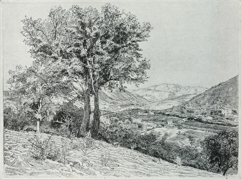 An illustration from Attraverso gli albi e le cartelle : sensazioni d'arte, 1904, leaf 45