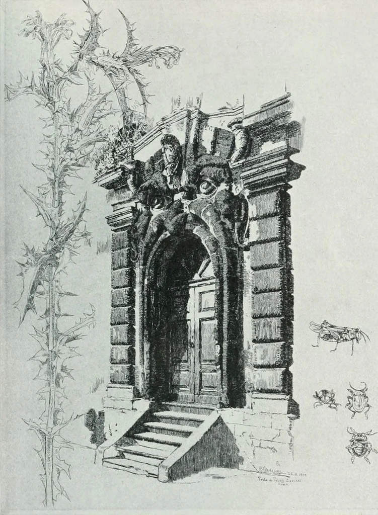 An illustration from Attraverso gli albi e le cartelle : sensazioni d'arte, 1904, leaf 46