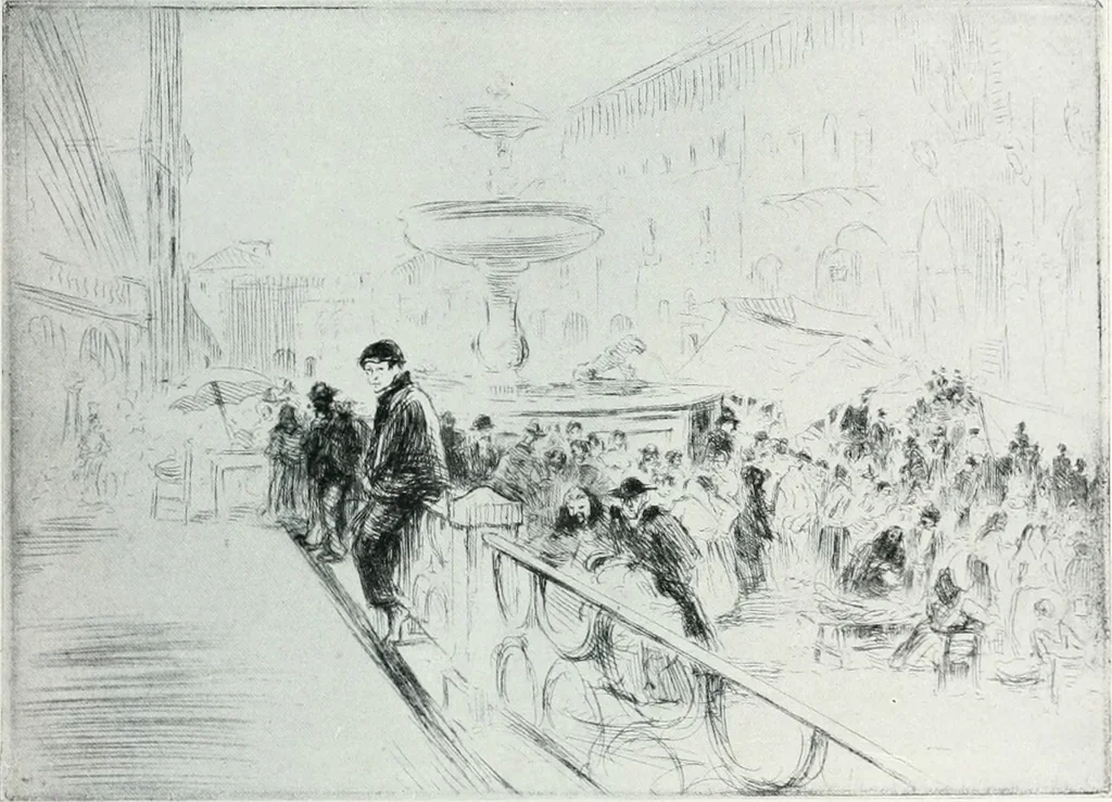 An illustration from Attraverso gli albi e le cartelle : sensazioni d'arte, 1904, leaf 54