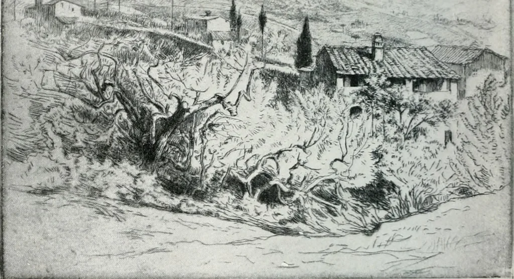 An illustration from Attraverso gli albi e le cartelle : sensazioni d'arte, 1904, leaf 55