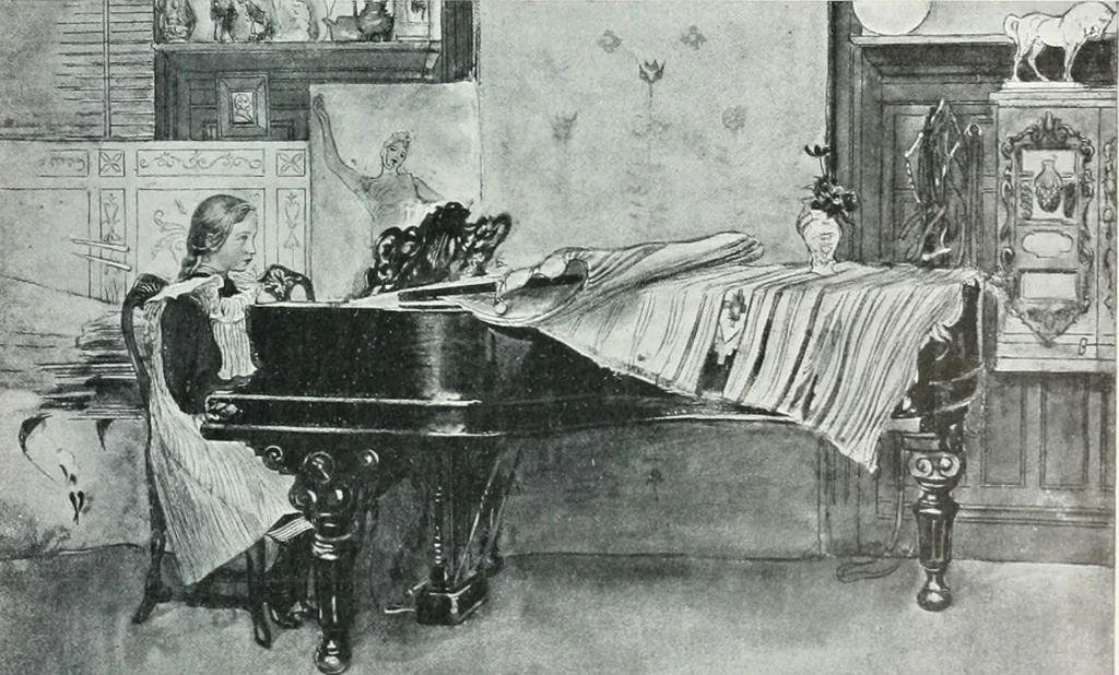 An illustration from Attraverso gli albi e le cartelle : sensazioni d'arte, 1904, leaf 70