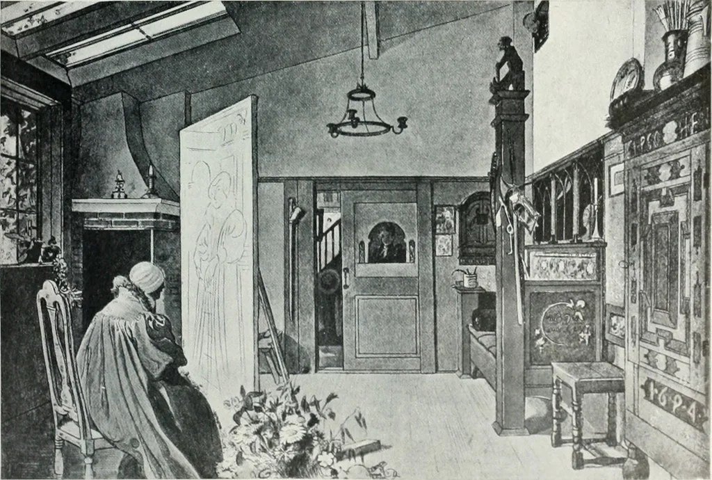 An illustration from Attraverso gli albi e le cartelle : sensazioni d'arte, 1904, leaf 90