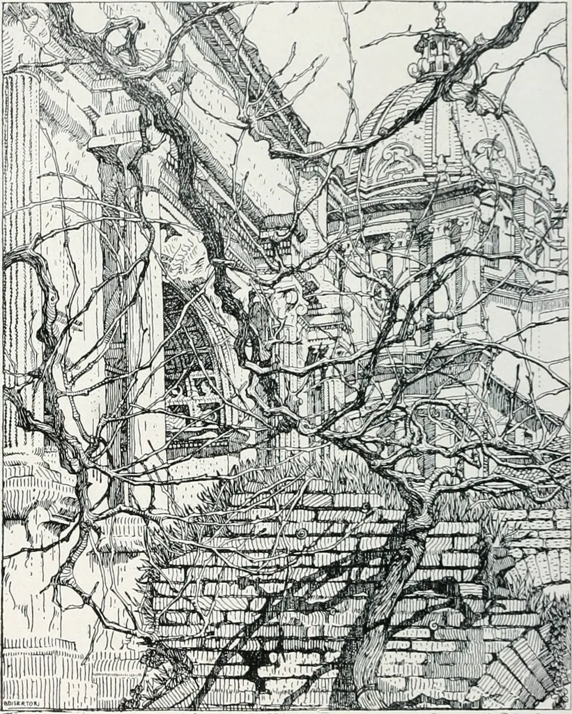 An illustration from Attraverso gli albi e le cartelle : sensazioni d'arte, 1904, leaf 129