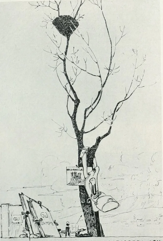 An illustration from Attraverso gli albi e le cartelle : sensazioni d'arte, 1904, leaf 142