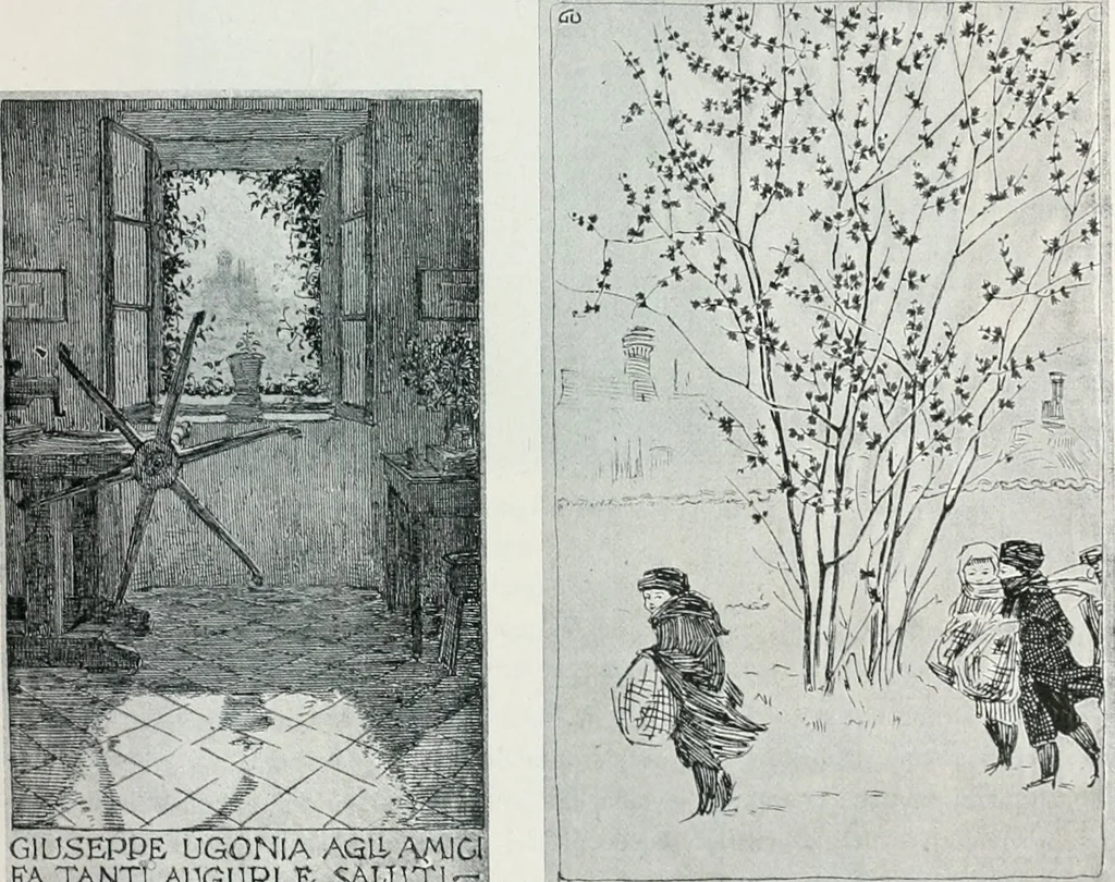 An illustration from Attraverso gli albi e le cartelle : sensazioni d'arte, 1904, leaf 150