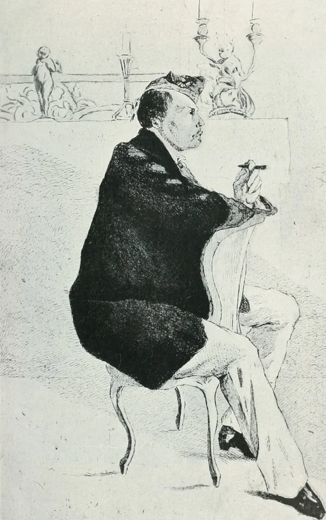 An illustration from Attraverso gli albi e le cartelle : sensazioni d'arte, 1904, leaf 22
