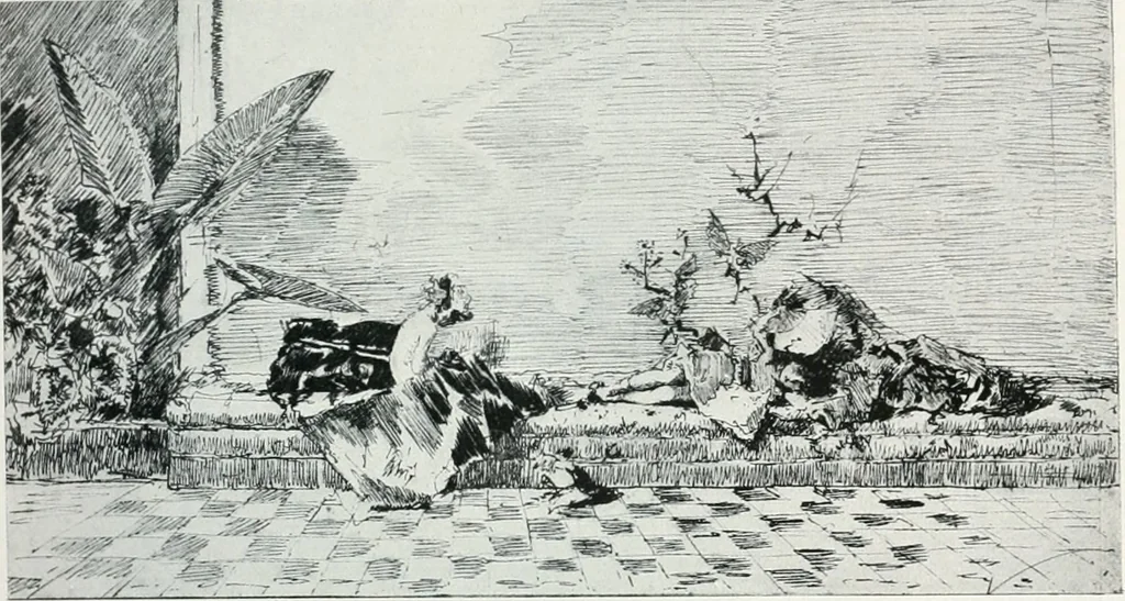 An illustration from Attraverso gli albi e le cartelle : sensazioni d'arte, 1904, leaf 274