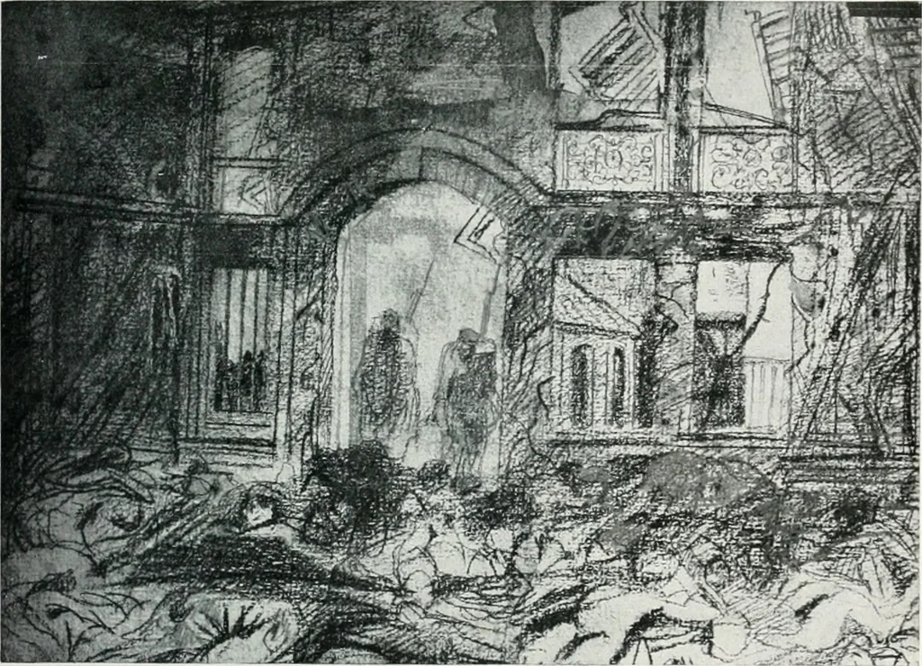 An illustration from Attraverso gli albi e le cartelle : sensazioni d'arte, 1904, leaf 326