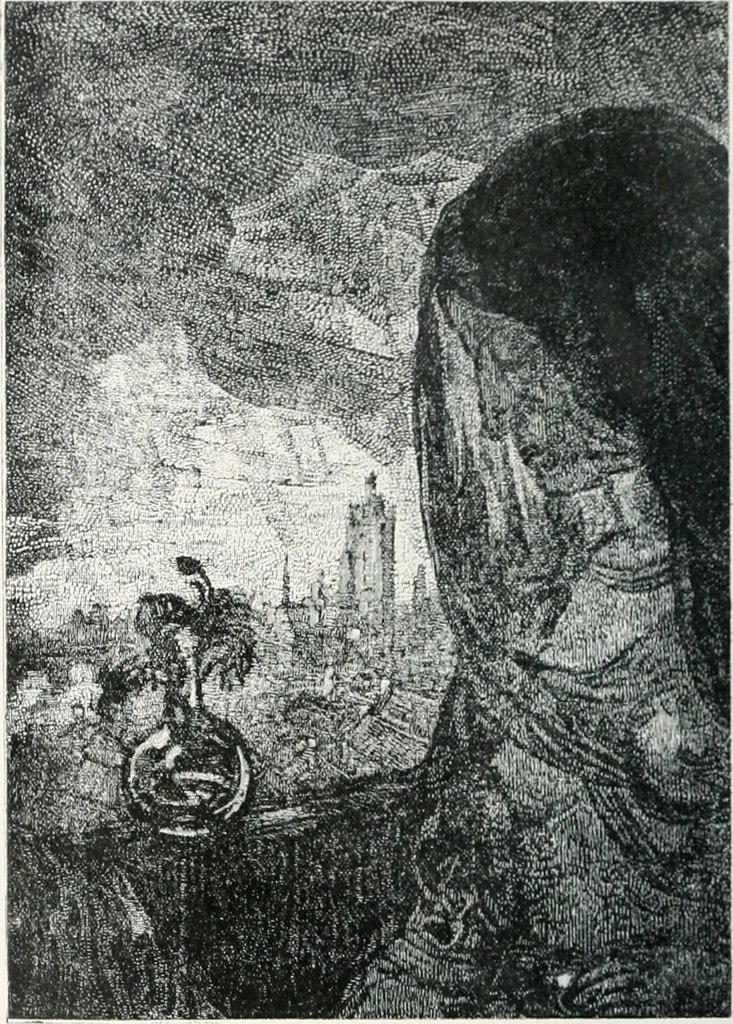 An illustration from Attraverso gli albi e le cartelle : sensazioni d'arte, 1904, leaf 389