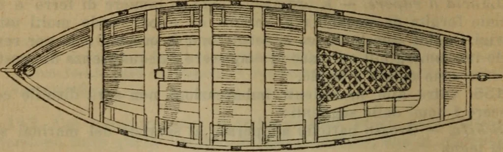 An illustration from Attrezzatura, manovra delle navi e segnalazioni marittime ... con 15 tavole lit. e 232 incisioni nel testo, 1894, leaf 121