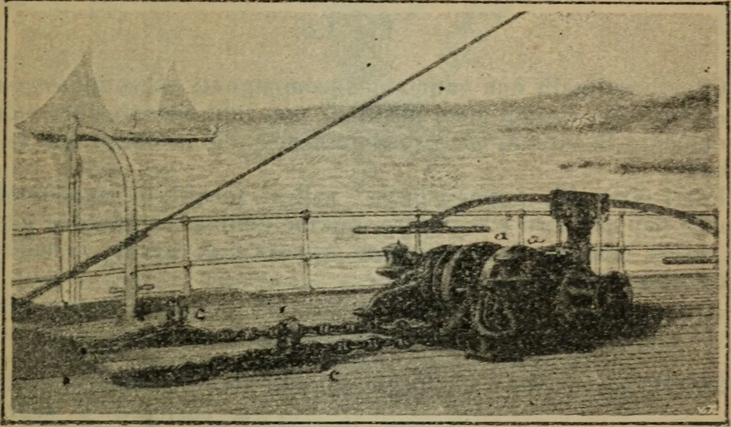 An illustration from Attrezzatura, manovra delle navi e segnalazioni marittime ... con 15 tavole lit. e 232 incisioni nel testo, 1894, leaf 148