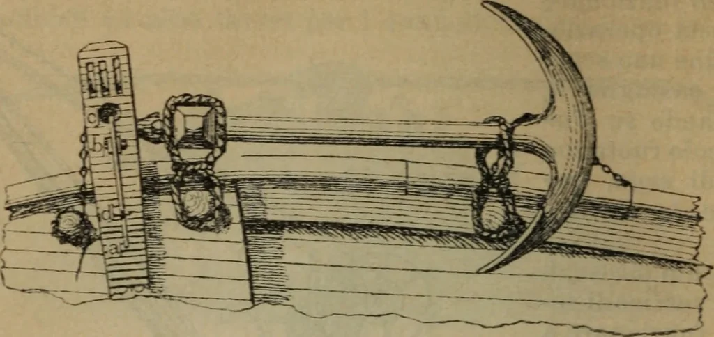 An illustration from Attrezzatura, manovra delle navi e segnalazioni marittime ... con 15 tavole lit. e 232 incisioni nel testo, 1894, leaf 151