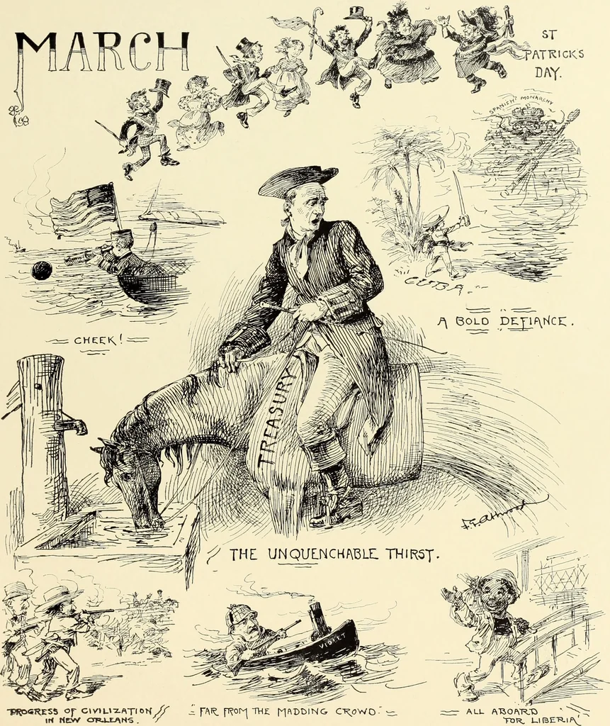 An illustration from Attwood's pictures : an artists's history of the last ten years of the nineteenth century, 1900, leaf 100