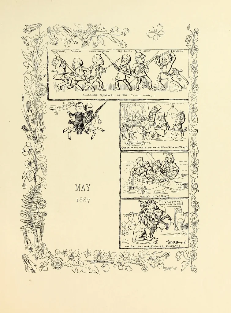 An illustration from Attwood's pictures : an artists's history of the last ten years of the nineteenth century, 1900, leaf 12