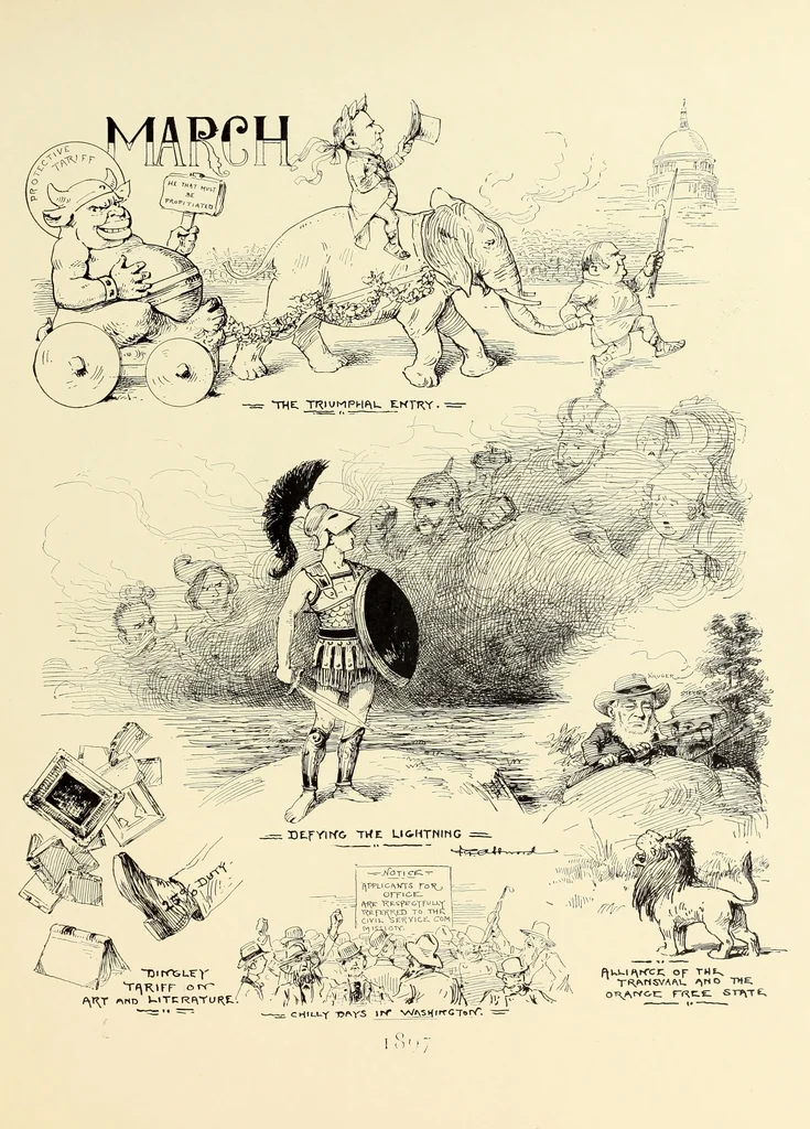 An illustration from Attwood's pictures : an artists's history of the last ten years of the nineteenth century, 1900, leaf 124
