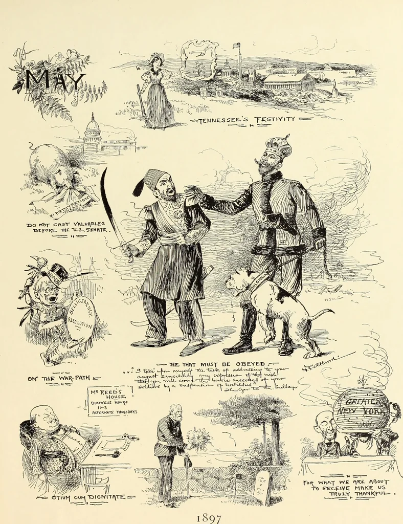 An illustration from Attwood's pictures : an artists's history of the last ten years of the nineteenth century, 1900, leaf 126
