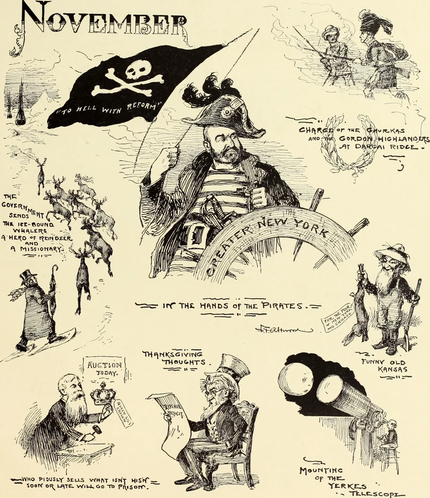 An illustration from Attwood's pictures : an artists's history of the last ten years of the nineteenth century, 1900, leaf 132
