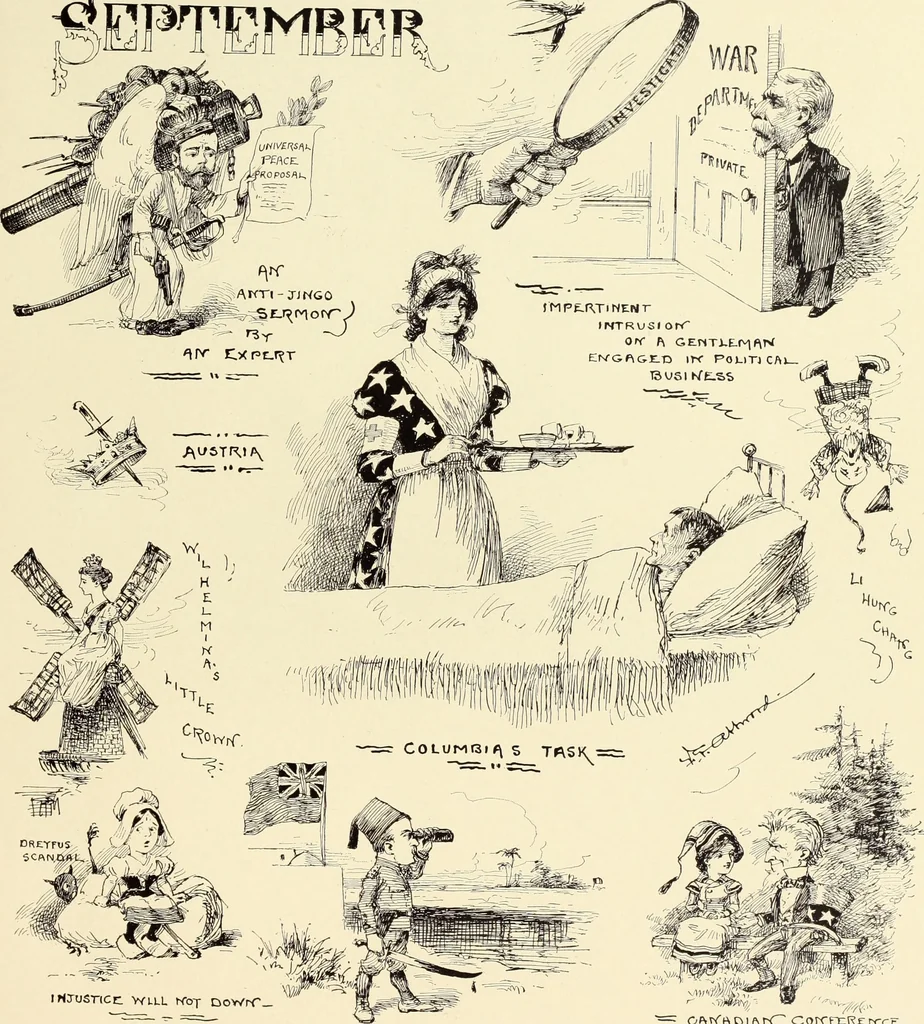 An illustration from Attwood's pictures : an artists's history of the last ten years of the nineteenth century, 1900, leaf 138
