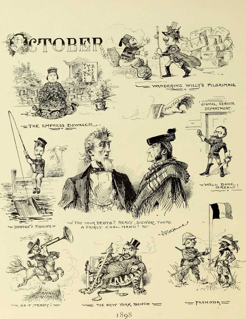 An illustration from Attwood's pictures : an artists's history of the last ten years of the nineteenth century, 1900, leaf 139