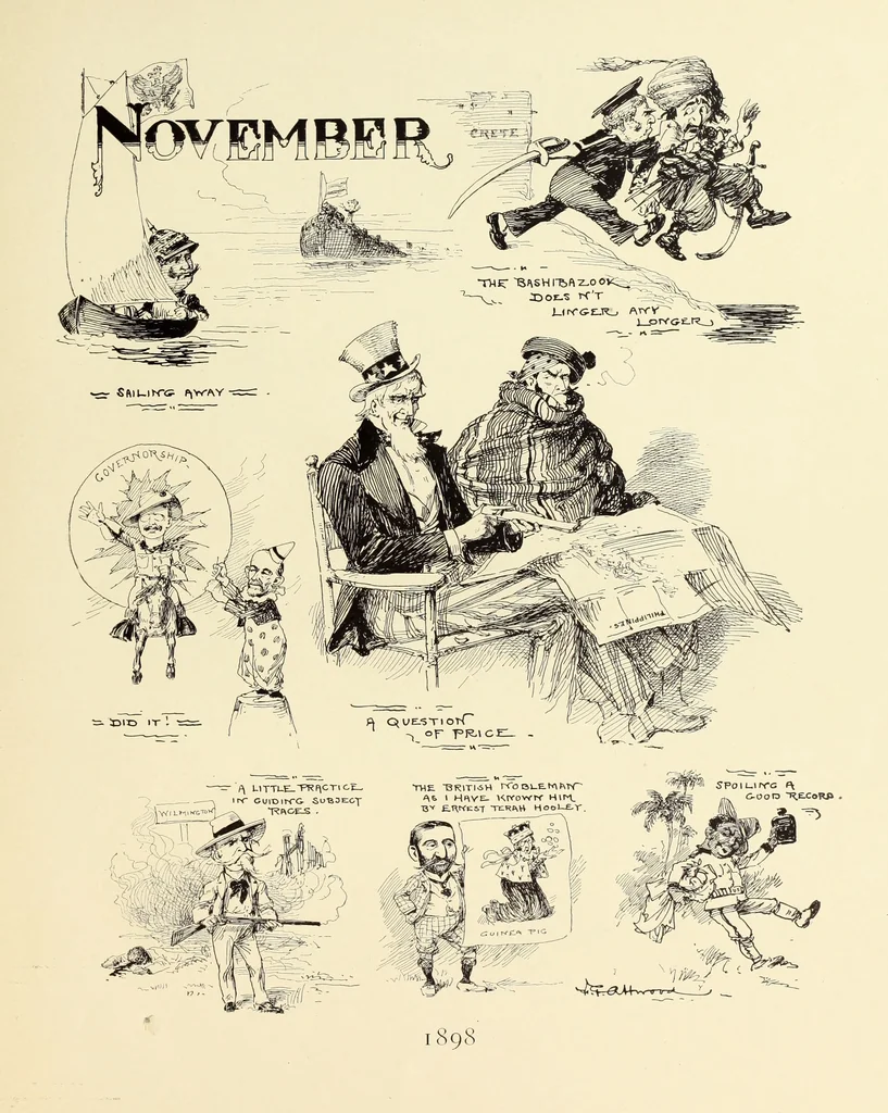An illustration from Attwood's pictures : an artists's history of the last ten years of the nineteenth century, 1900, leaf 140