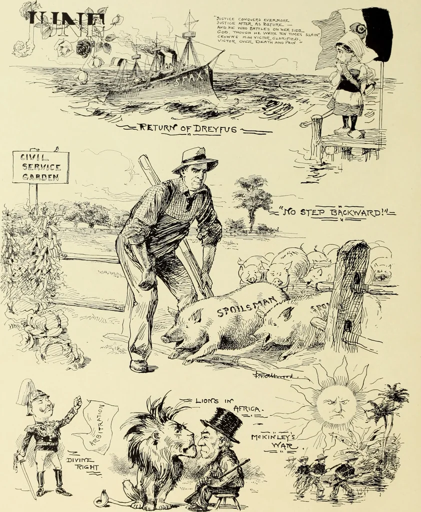 An illustration from Attwood's pictures : an artists's history of the last ten years of the nineteenth century, 1900, leaf 147