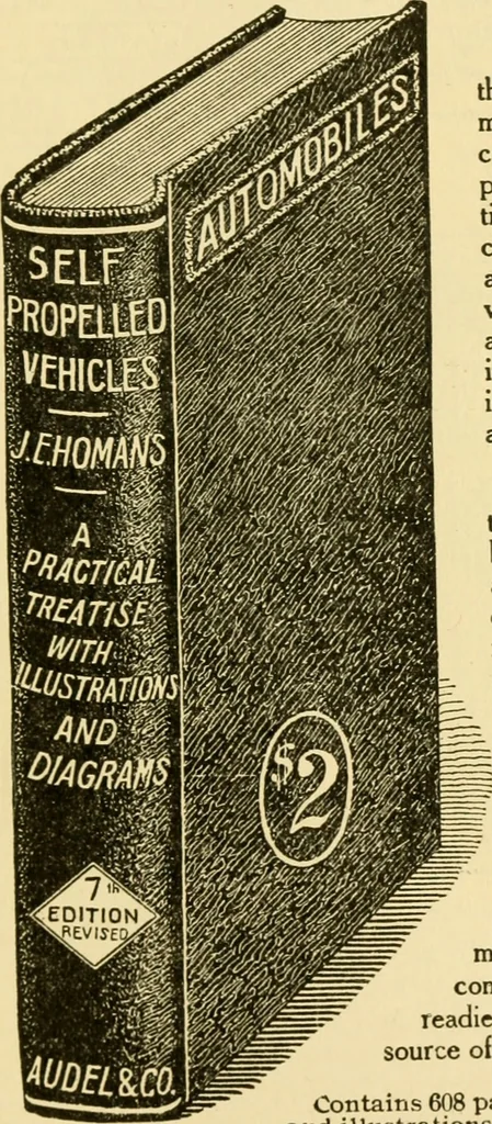 An illustration from Audels answers on automobiles, for owners, operators, repairmen ... including chapters on the storage battery, electric vehicles, motor cycles, overhauling the car, etc. Fully illustrated and indexed, 1911, leaf 512