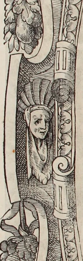 An illustration from Augustissimorum imperatorum, serenissimorum regum, atque archiducum, illustrissimorum principum, necnon comitum, baronum, nobilium, aliorumq[ue] clarissimorum virorum, qui aut ipsi cum imperio bellorum duces fuerunt, aut in iisdem præfecturis insignioribus laudabiliter functi sunt, verissimæ imagines, & rerum ab ipsis domi, forisq[ue] gestarum succinctæ descriptiones. Quorum arma, aut integra, aut horum partes, quibus induti, vsique aduersus hostem heroica facinora patrarunt, aut quorum auspiciis tàm prospera quàm aduersa fortuna res magnæ gestæ sunt, à serenissimo principe Ferdinando, archiduce Austriæ, duce Burgundiæ, comte Habspurgi & Tyrolis &c. ex omnibus ferè orbis terrarum prouinciis partim conquista, partim ab illorum hæredibus & successoribus transmissa, in celebri Ambrosianæ arcis armamentario, à sua serenitate non procul ciutate Oenipontana extructo, conspiciuntur, 1601, leaf 107