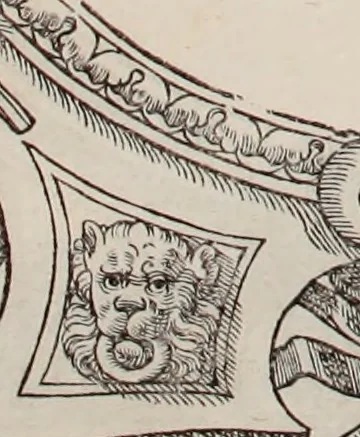 An illustration from Augustissimorum imperatorum, serenissimorum regum, atque archiducum, illustrissimorum principum, necnon comitum, baronum, nobilium, aliorumq[ue] clarissimorum virorum, qui aut ipsi cum imperio bellorum duces fuerunt, aut in iisdem præfecturis insignioribus laudabiliter functi sunt, verissimæ imagines, & rerum ab ipsis domi, forisq[ue] gestarum succinctæ descriptiones. Quorum arma, aut integra, aut horum partes, quibus induti, vsique aduersus hostem heroica facinora patrarunt, aut quorum auspiciis tàm prospera quàm aduersa fortuna res magnæ gestæ sunt, à serenissimo principe Ferdinando, archiduce Austriæ, duce Burgundiæ, comte Habspurgi & Tyrolis &c. ex omnibus ferè orbis terrarum prouinciis partim conquista, partim ab illorum hæredibus & successoribus transmissa, in celebri Ambrosianæ arcis armamentario, à sua serenitate non procul ciutate Oenipontana extructo, conspiciuntur, 1601, leaf 11
