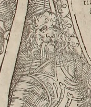 An illustration from Augustissimorum imperatorum, serenissimorum regum, atque archiducum, illustrissimorum principum, necnon comitum, baronum, nobilium, aliorumq[ue] clarissimorum virorum, qui aut ipsi cum imperio bellorum duces fuerunt, aut in iisdem præfecturis insignioribus laudabiliter functi sunt, verissimæ imagines, & rerum ab ipsis domi, forisq[ue] gestarum succinctæ descriptiones. Quorum arma, aut integra, aut horum partes, quibus induti, vsique aduersus hostem heroica facinora patrarunt, aut quorum auspiciis tàm prospera quàm aduersa fortuna res magnæ gestæ sunt, à serenissimo principe Ferdinando, archiduce Austriæ, duce Burgundiæ, comte Habspurgi & Tyrolis &c. ex omnibus ferè orbis terrarum prouinciis partim conquista, partim ab illorum hæredibus & successoribus transmissa, in celebri Ambrosianæ arcis armamentario, à sua serenitate non procul ciutate Oenipontana extructo, conspiciuntur, 1601, leaf 169
