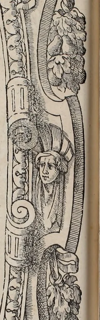 An illustration from Augustissimorum imperatorum, serenissimorum regum, atque archiducum, illustrissimorum principum, necnon comitum, baronum, nobilium, aliorumq[ue] clarissimorum virorum, qui aut ipsi cum imperio bellorum duces fuerunt, aut in iisdem præfecturis insignioribus laudabiliter functi sunt, verissimæ imagines, & rerum ab ipsis domi, forisq[ue] gestarum succinctæ descriptiones. Quorum arma, aut integra, aut horum partes, quibus induti, vsique aduersus hostem heroica facinora patrarunt, aut quorum auspiciis tàm prospera quàm aduersa fortuna res magnæ gestæ sunt, à serenissimo principe Ferdinando, archiduce Austriæ, duce Burgundiæ, comte Habspurgi & Tyrolis &c. ex omnibus ferè orbis terrarum prouinciis partim conquista, partim ab illorum hæredibus & successoribus transmissa, in celebri Ambrosianæ arcis armamentario, à sua serenitate non procul ciutate Oenipontana extructo, conspiciuntur, 1601, leaf 223